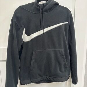 Nike Fleece Charcoal Pullover with White Swoosh